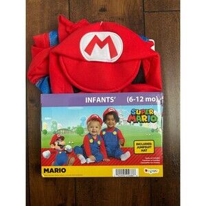Super Mario Bros. Mario Halloween Costume Infant Size 6-12M by Disguise NEW